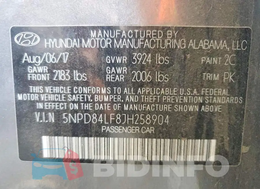 5NPD84LF8JH258904 Photo# 12
