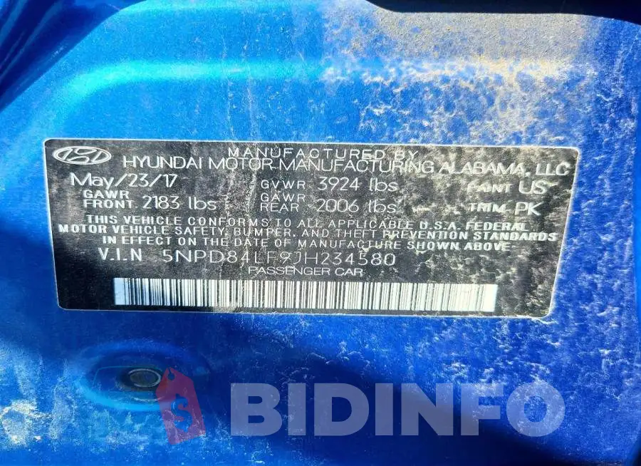 5NPD84LF9JH234580 Photo# 12