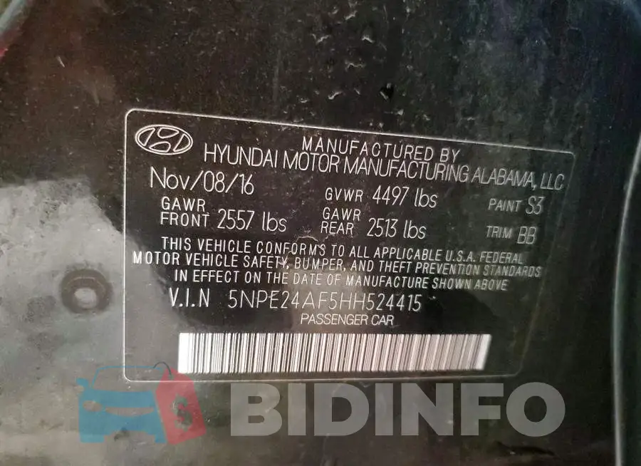 5NPE24AF5HH524415 Photo# 12