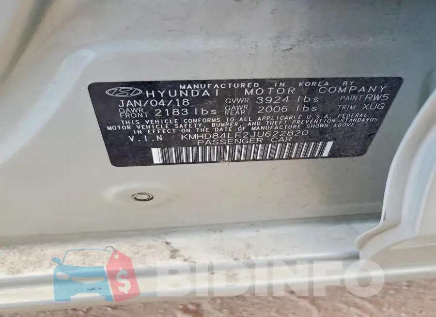 KMHD84LF2JU622820 Photo# 12
