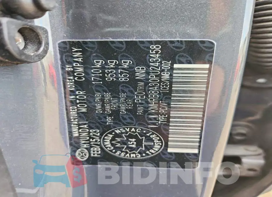 KMHRB8A30PU243458 Photo# 12