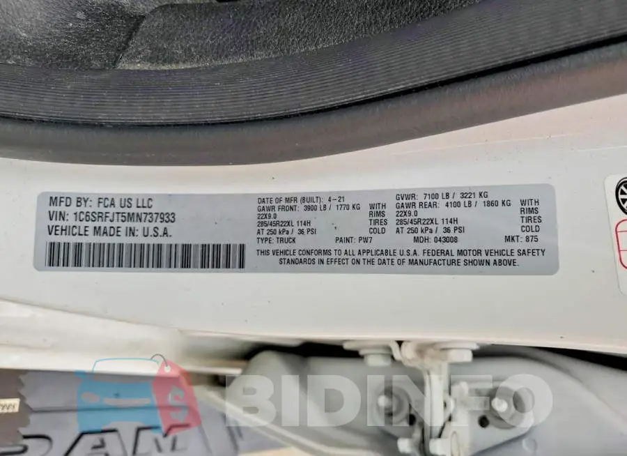 1C6SRFJT5MN737933 Photo# 12