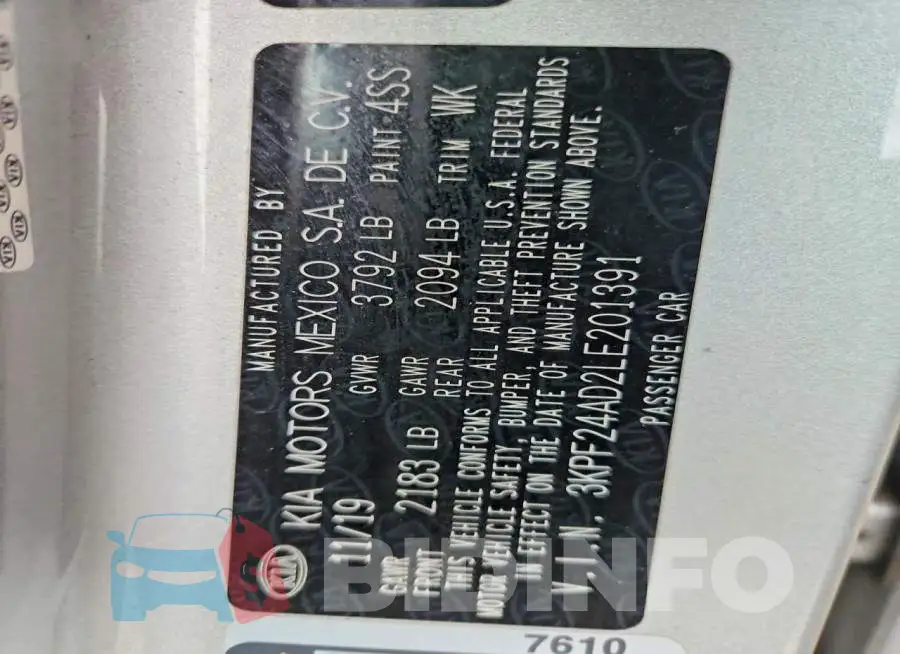 3KPF24AD2LE201391 Photo# 12