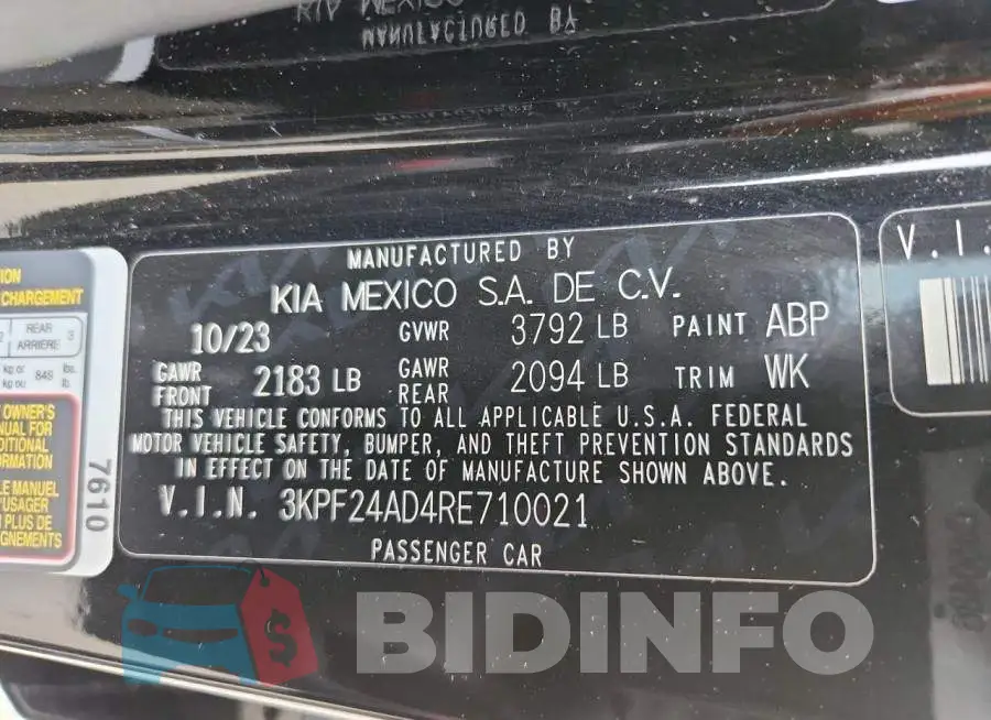 3KPF24AD4RE710021 Photo# 12