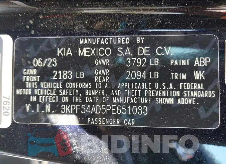 3KPF54AD5PE651033 Photo# 12