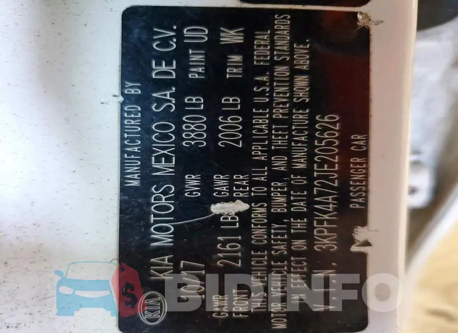 3KPFK4A72JE205626 Photo# 12