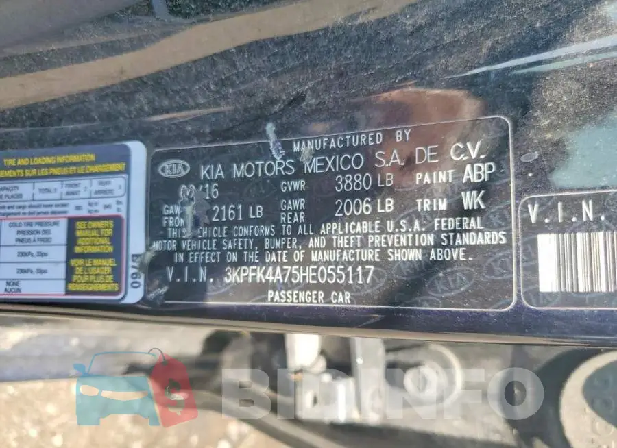 3KPFK4A75HE055117 Photo# 12