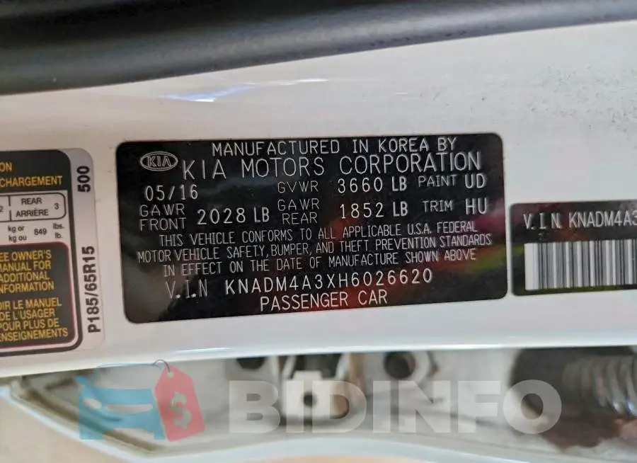 KNADM4A3XH6026620 Photo# 12