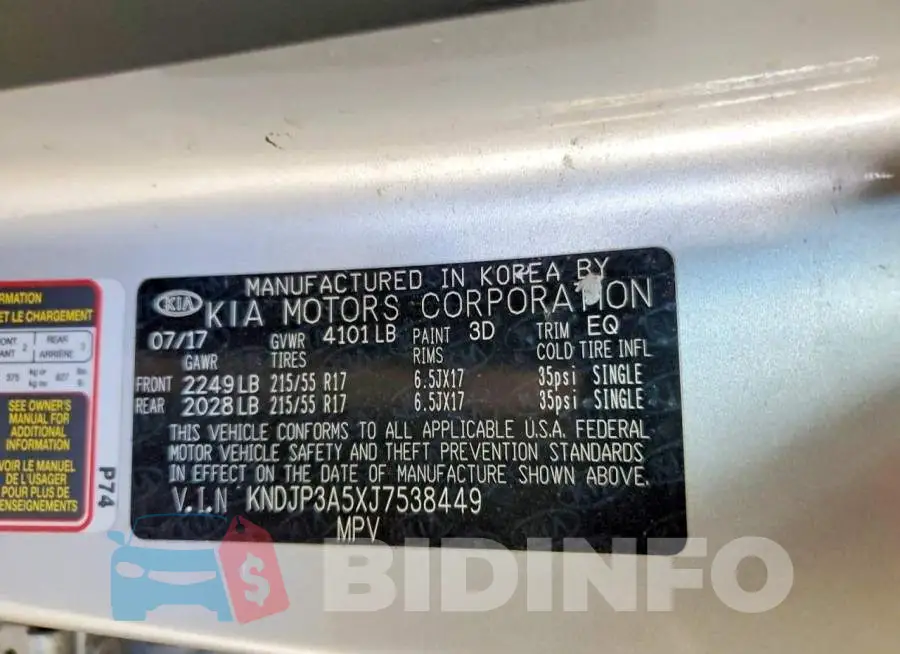 KNDJP3A5XJ7538449 Photo# 13
