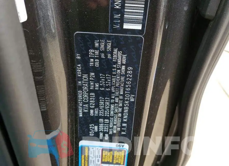 KNDNB5K30T6562289 Photo# 13