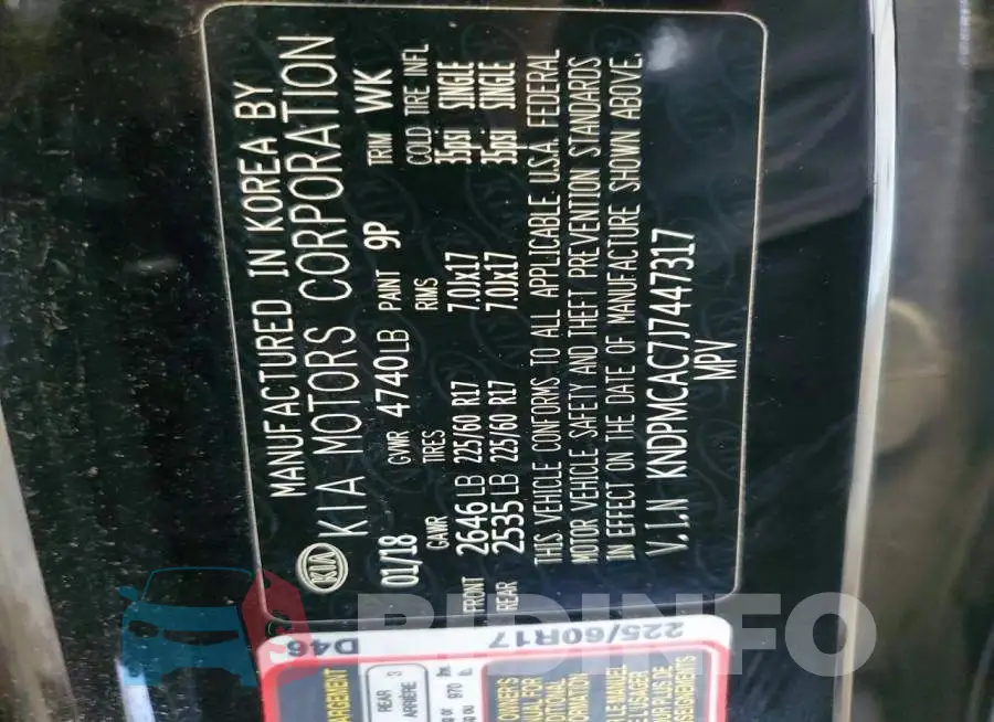 KNDPMCAC7J7447317 Photo# 13