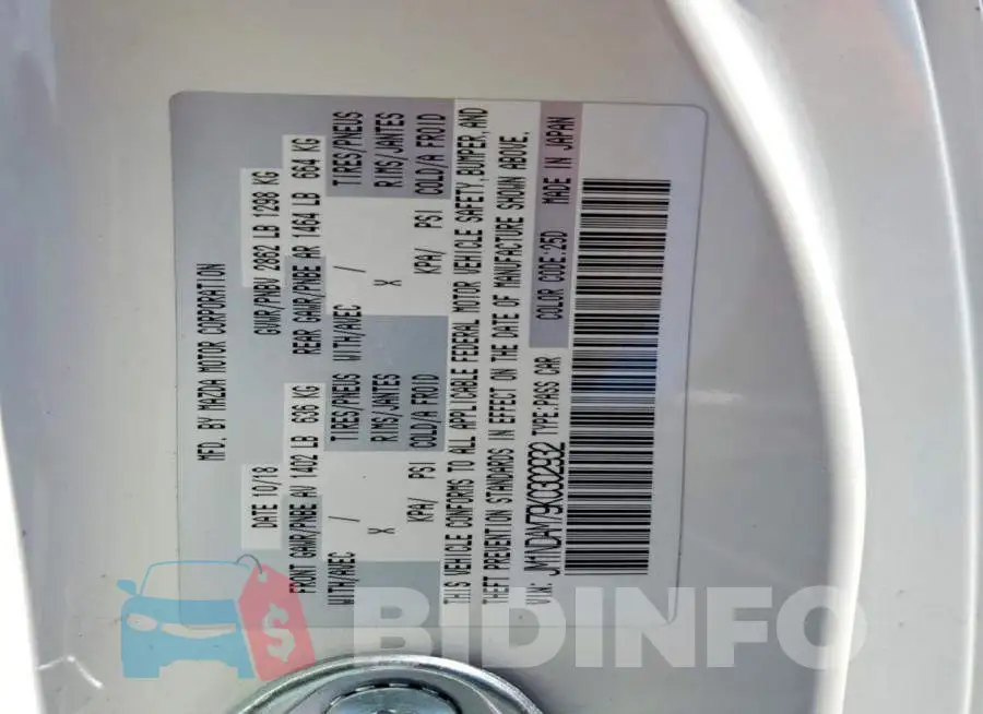 JM1NDAM79K0302932 Photo# 12