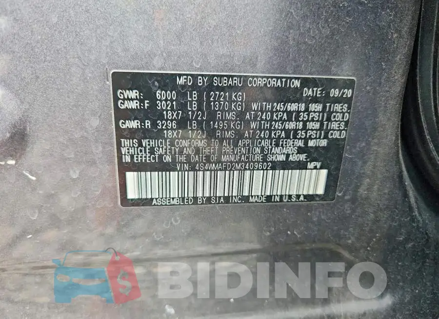 4S4WMAFD2M3409602 Photo# 12