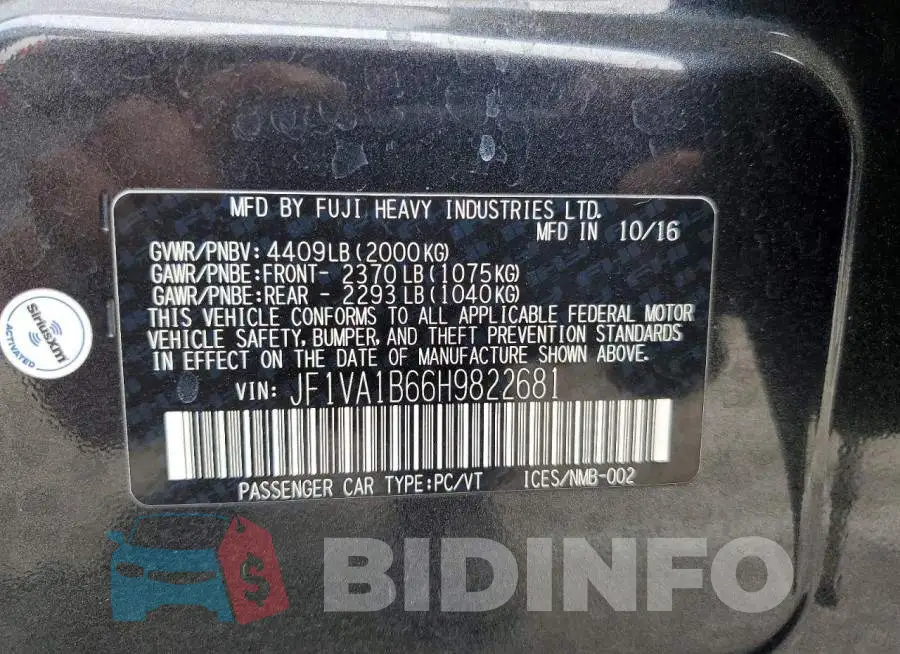 JF1VA1B66H9822681 Photo# 12