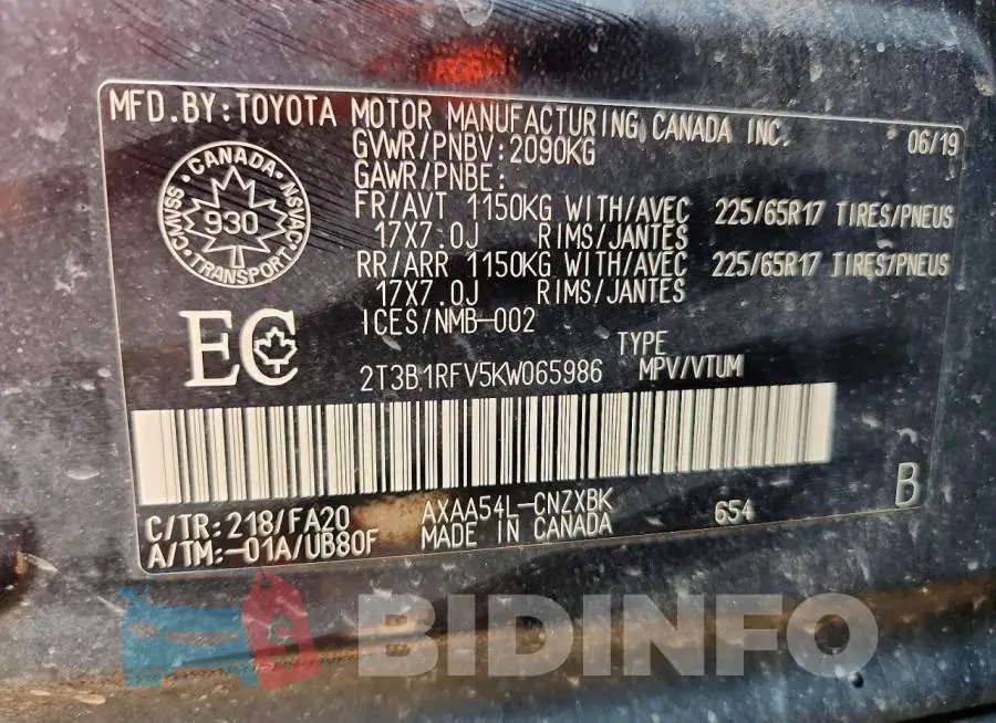 2T3B1RFV5KW065986 Photo# 13
