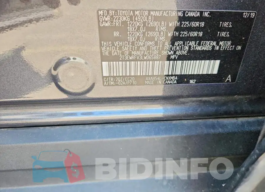 2T3EWRFV3LW065887 Photo# 12