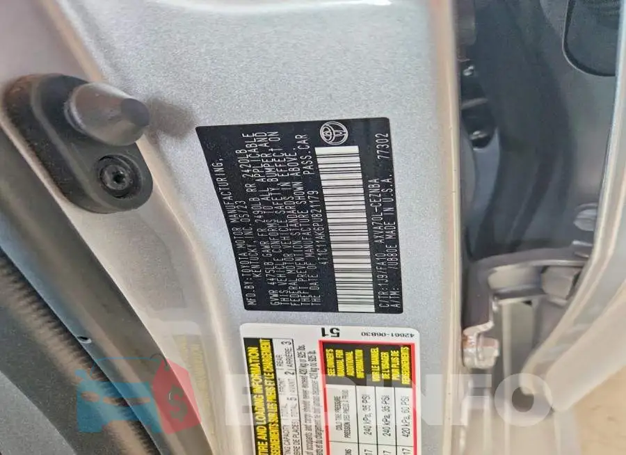 4T1C11AK6PU821179 Photo# 12