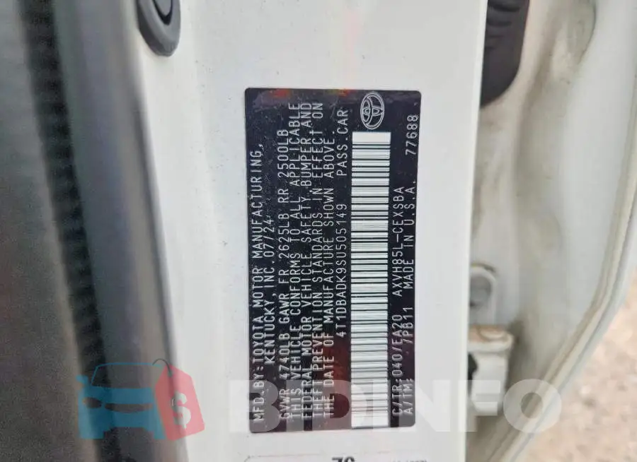 4T1DBADK9SU505149 Photo# 12