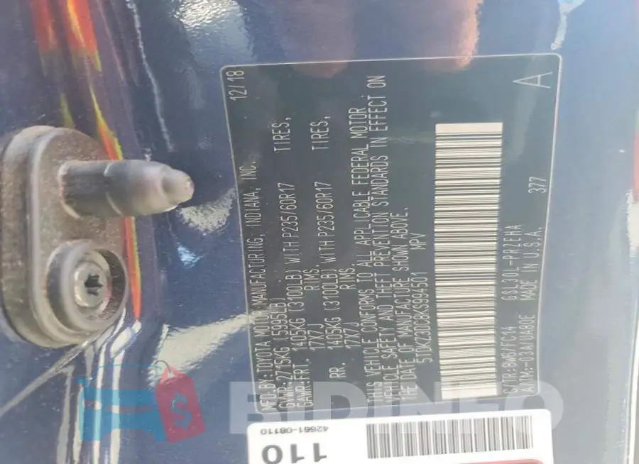 5TDKZ3DC8KS994501 Photo# 12