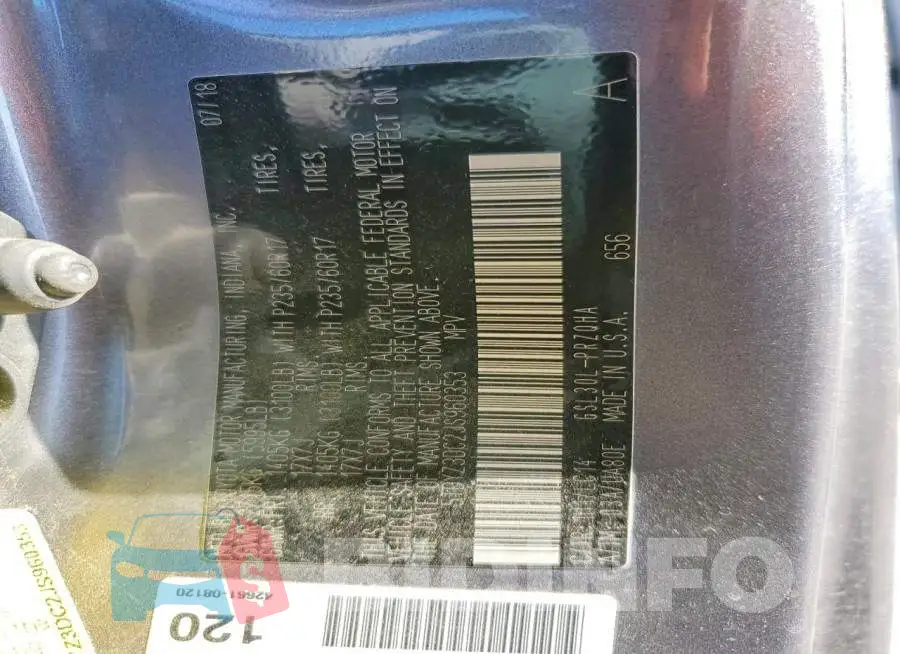 5TDYZ3DC2JS960353 Photo# 13