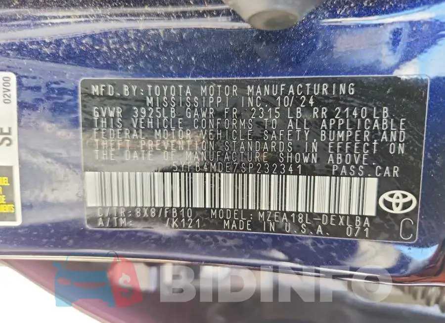 5YFB4MDE7SP232341 Photo# 13