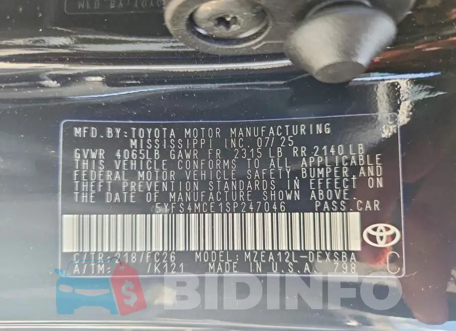 5YFS4MCE1SP247046 Photo# 12