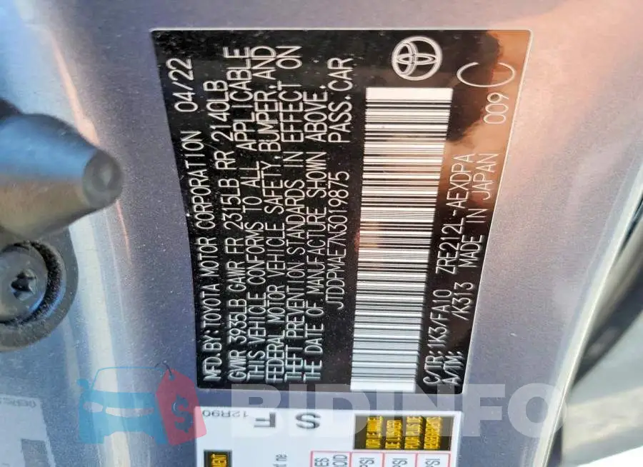 JTDDPMAE7N3019875 Photo# 12