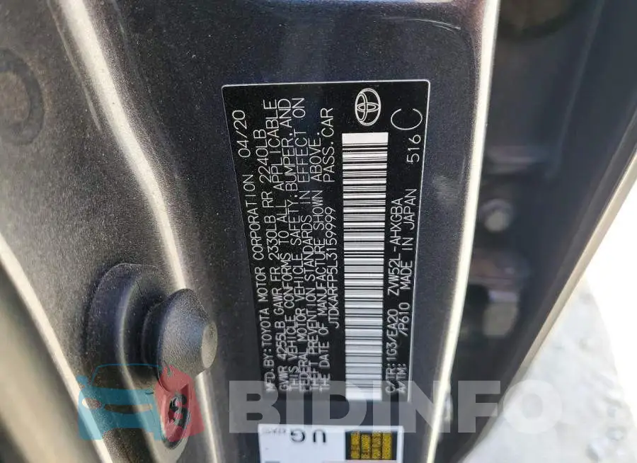 JTDKARFP5L3159999 Photo# 12