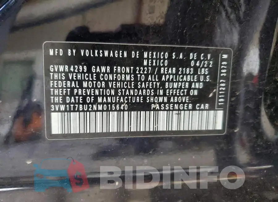 3VW1T7BU2NM015640 Photo# 13