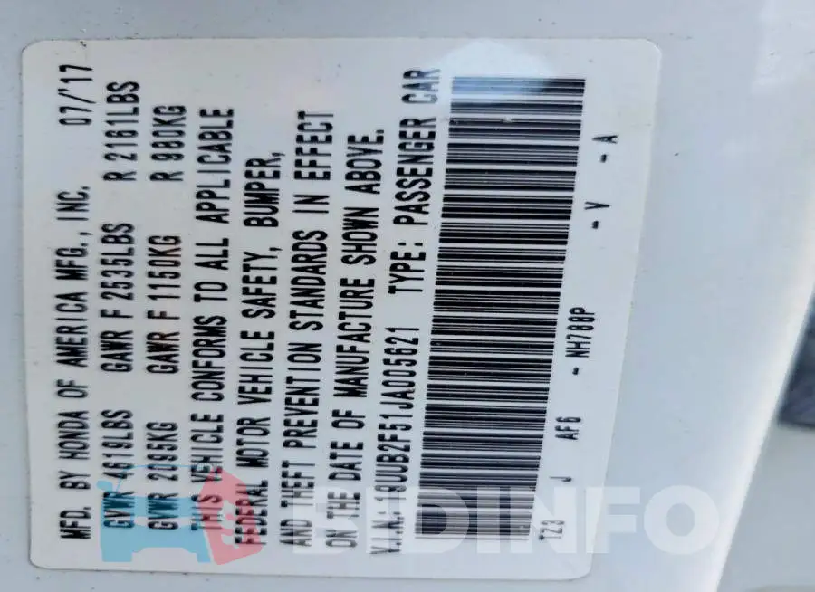 19UUB2F51JA005621 Photo# 12