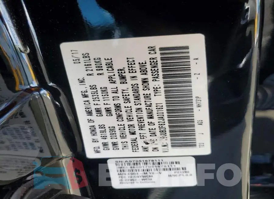 19UUB2F62JA001621 Photo# 12