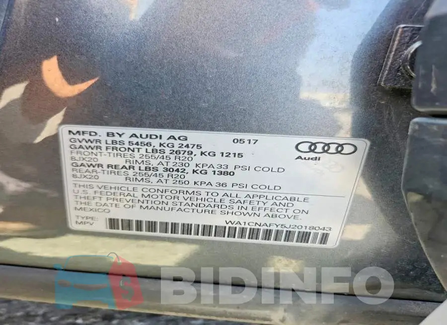 WA1CNAFY5J2018043 Photo# 13