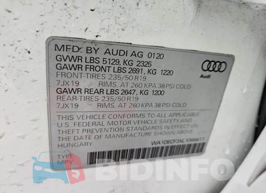 WA1DECF3XL1066411 Photo# 13