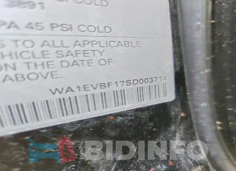 WA1EVBF17SD003714 Photo# 13