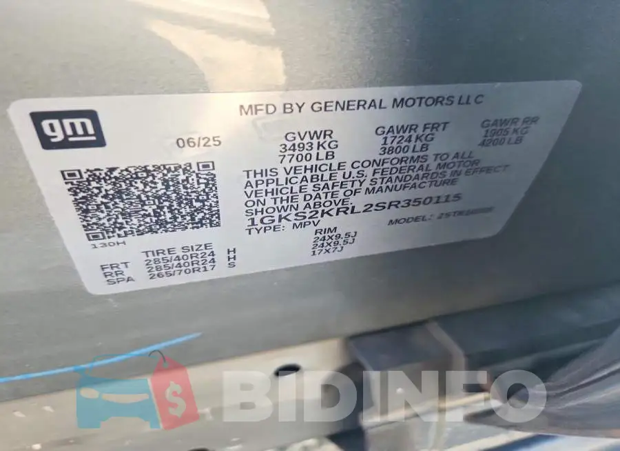 1GKS2KRL2SR350115 Photo# 14