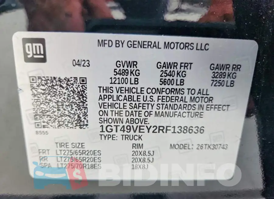 1GT49VEY2RF138636 Photo# 13