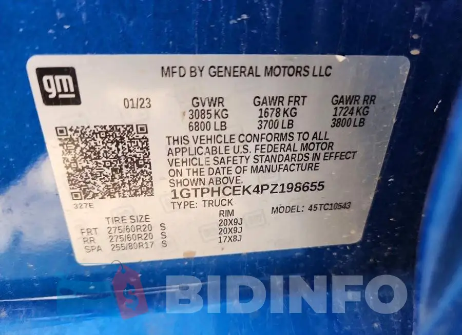 1GTPHCEK4PZ198655 Photo# 12