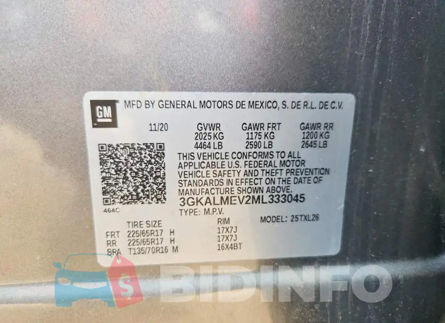 3GKALMEV2ML333045 Photo# 14