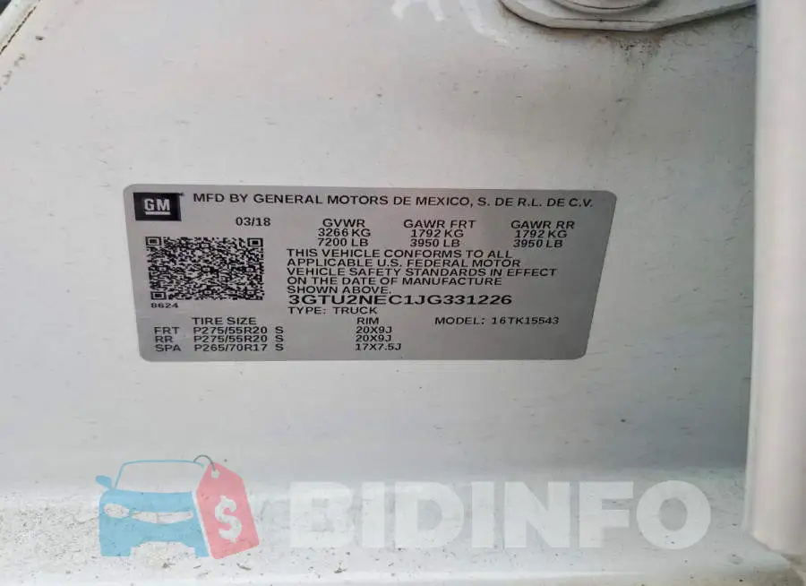 3GTU2NEC1JG331226 Photo# 12
