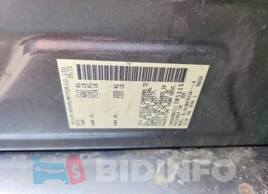 1N4AA6BV2LC385115 Photo# 12