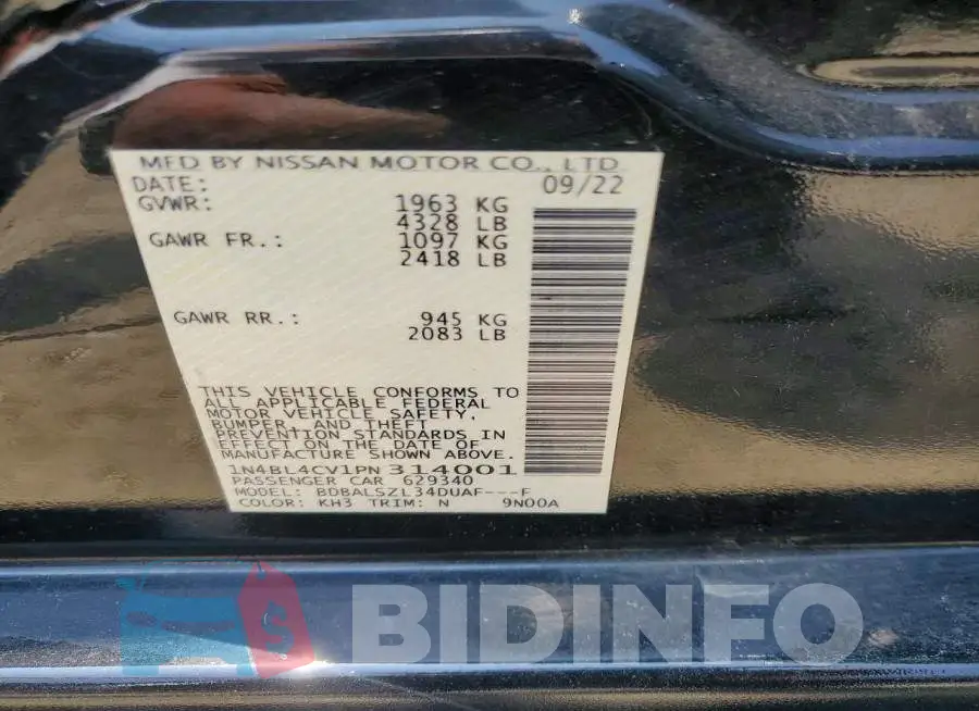1N4BL4CV1PN314001 Photo# 13