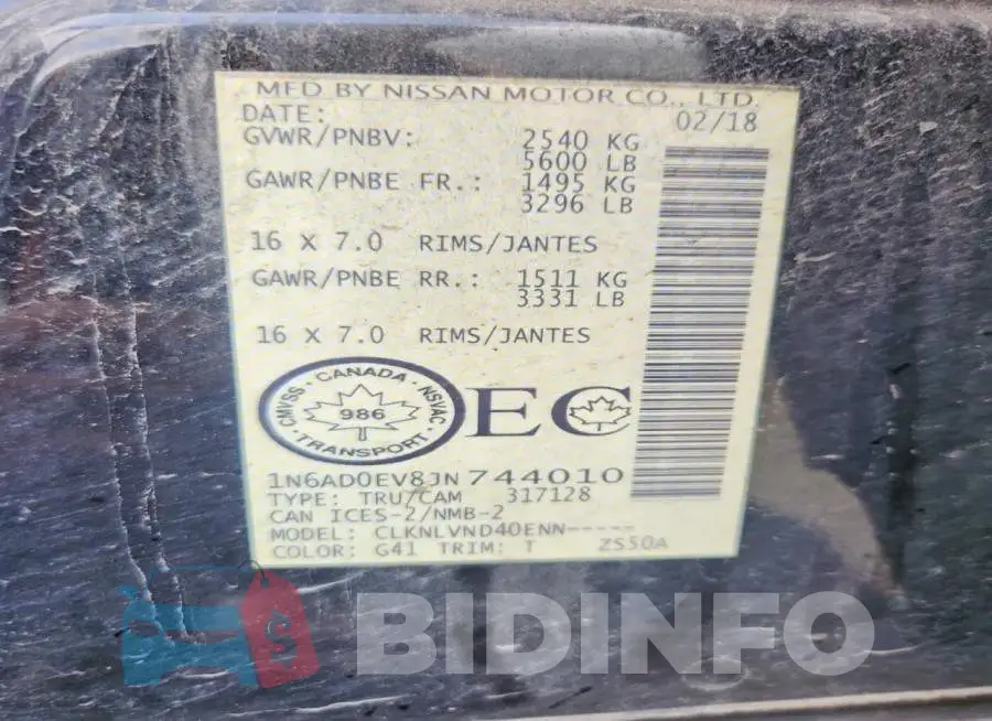 1N6AD0EV8JN744010 Photo# 12