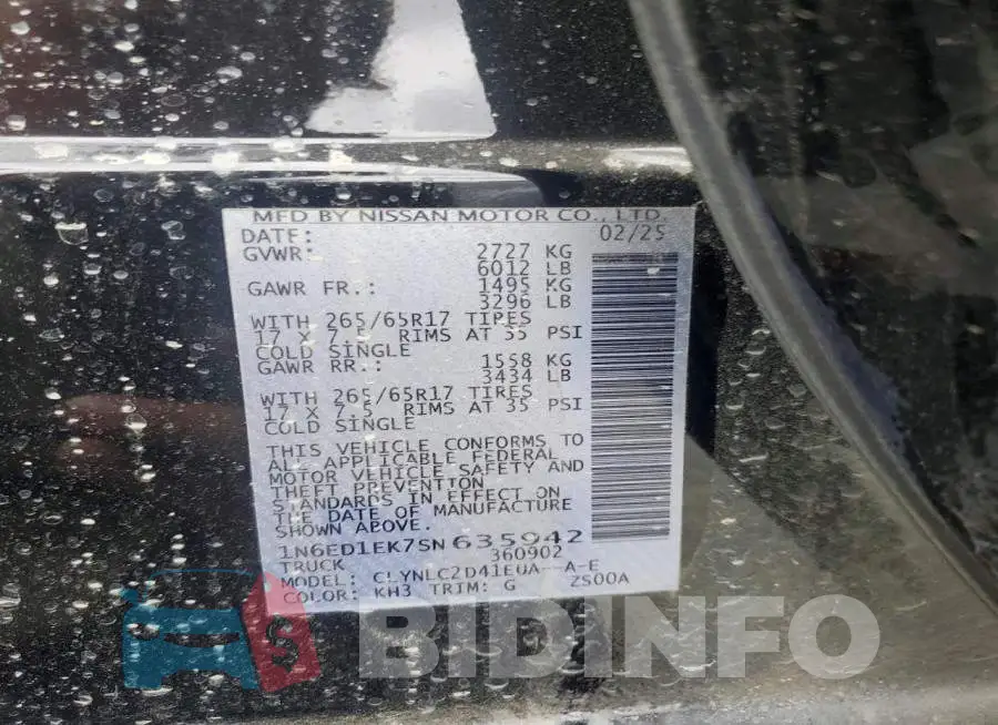 1N6ED1EK7SN635942 Photo# 13