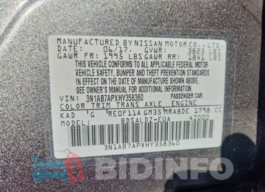 3N1AB7APXHY358360 Photo# 12
