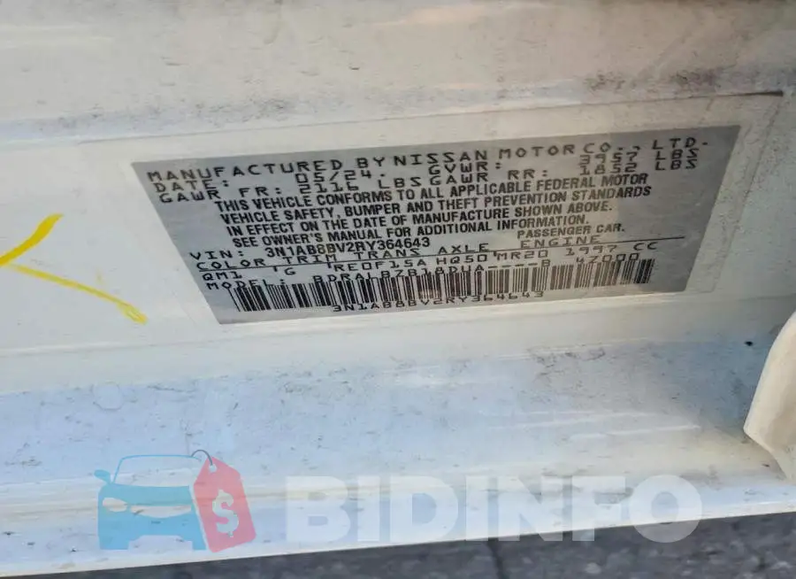 3N1AB8BV2RY364643 Photo# 12