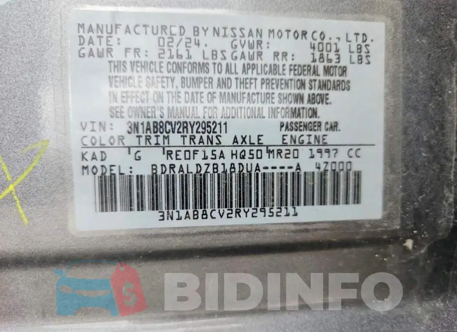 3N1AB8CV2RY295211 Photo# 12