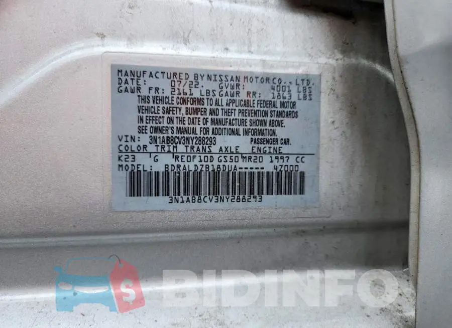 3N1AB8CV3NY288293 Photo# 12