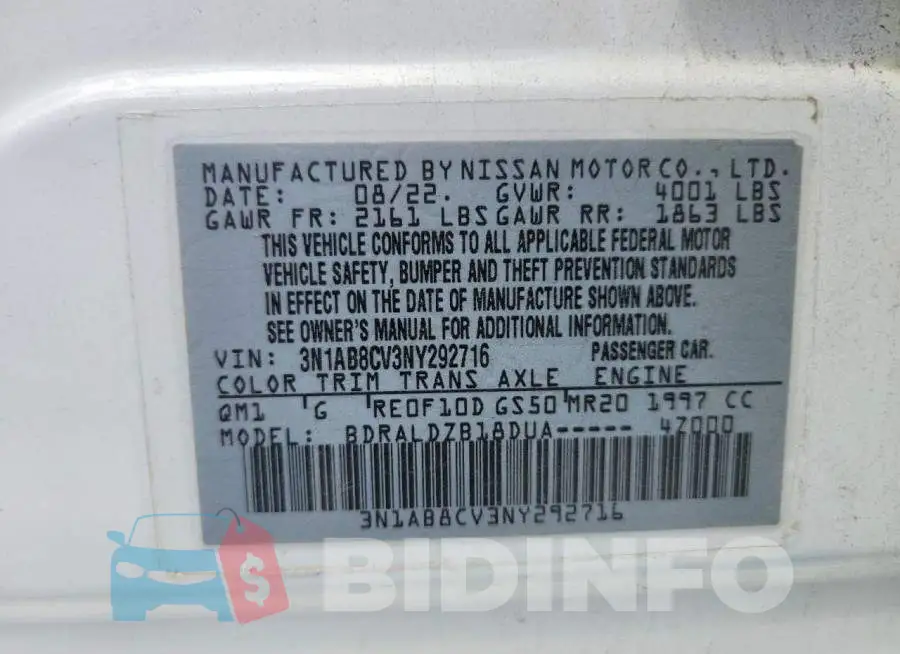 3N1AB8CV3NY292716 Photo# 13