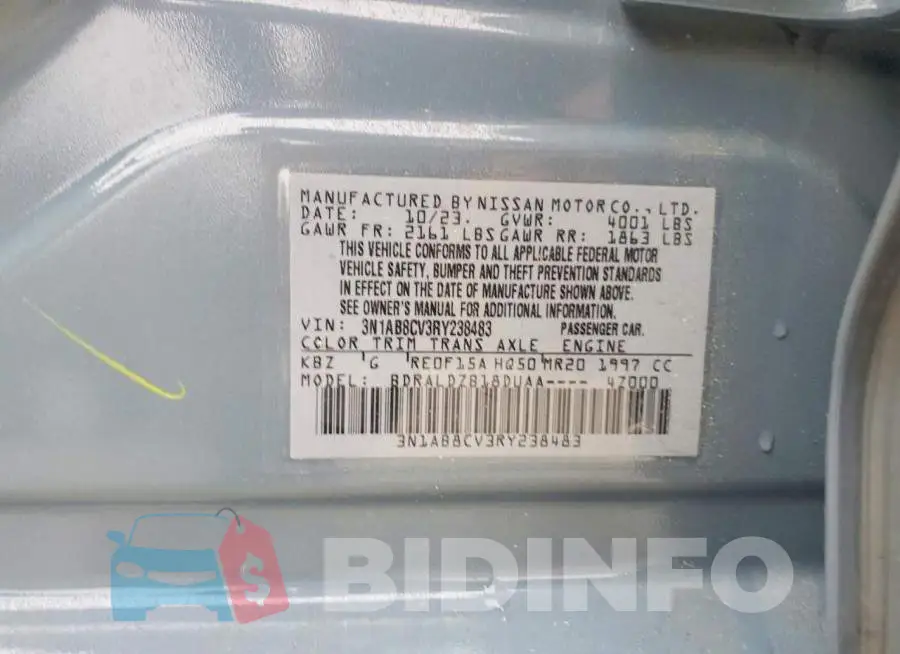 3N1AB8CV3RY238483 Photo# 12