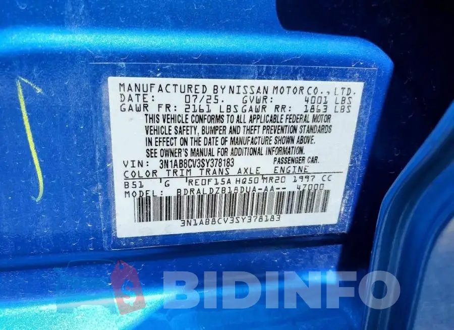 3N1AB8CV3SY378183 Photo# 12